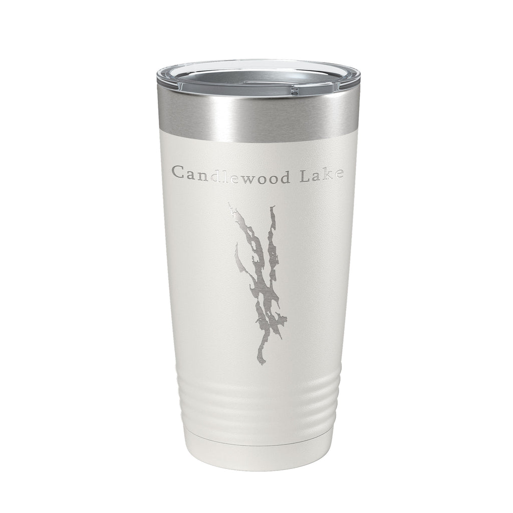 Candlewood Lake Map Tumbler Travel Mug Insulated Laser Engraved Coffee Cup Connecticut 20 oz