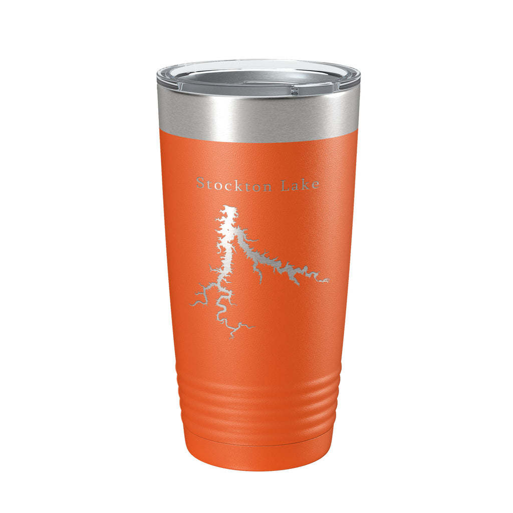 Stockton Lake Map Tumbler Travel Mug Insulated Laser Engraved Coffee Cup Springfield Missouri 20 oz