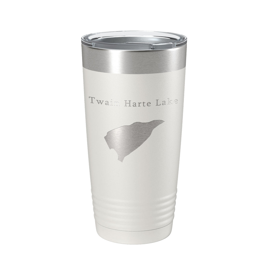 Twain Harte Lake Map Tumbler Travel Mug Insulated Laser Engraved Coffee Cup California 20 oz