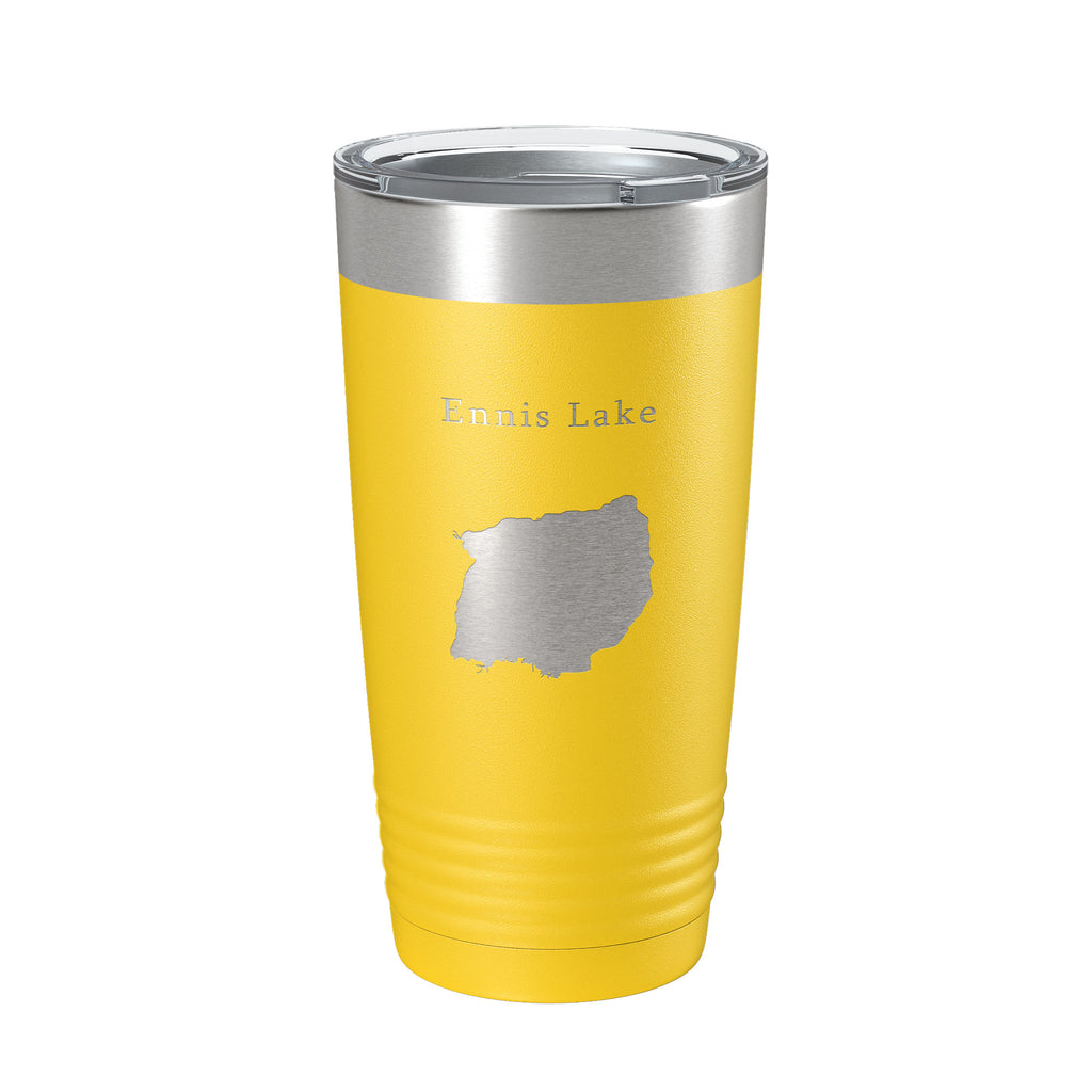 Ennis Lake Map Tumbler Travel Mug Insulated Laser Engraved Coffee Cup Montana 20 oz