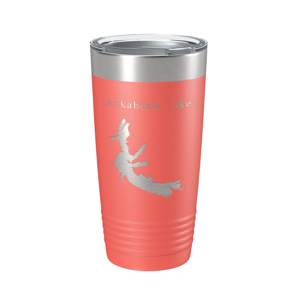 Arkabutla Lake Map Tumbler Travel Mug Insulated Laser Engraved Coffee Cup Mississippi 20 oz