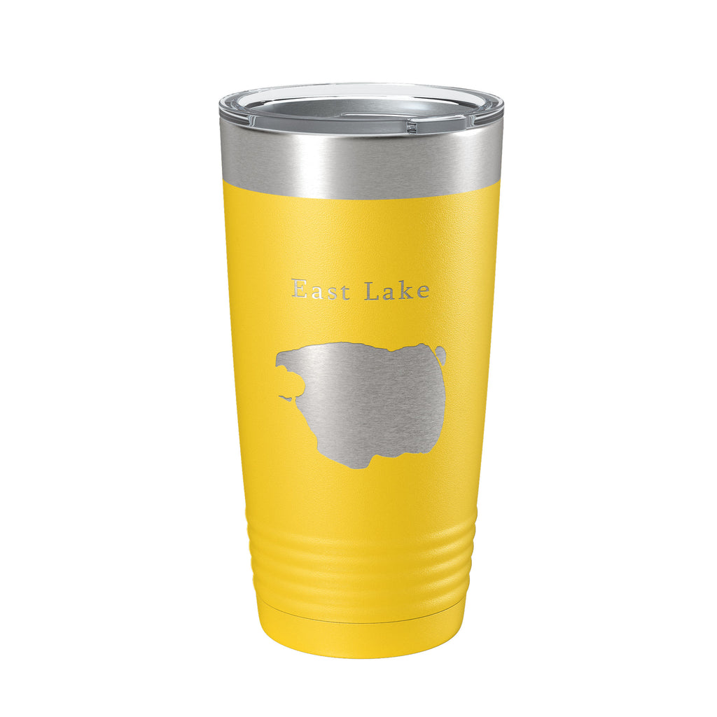 East Lake Map Tumbler Travel Mug Insulated Laser Engraved Coffee Cup Oregon 20 oz