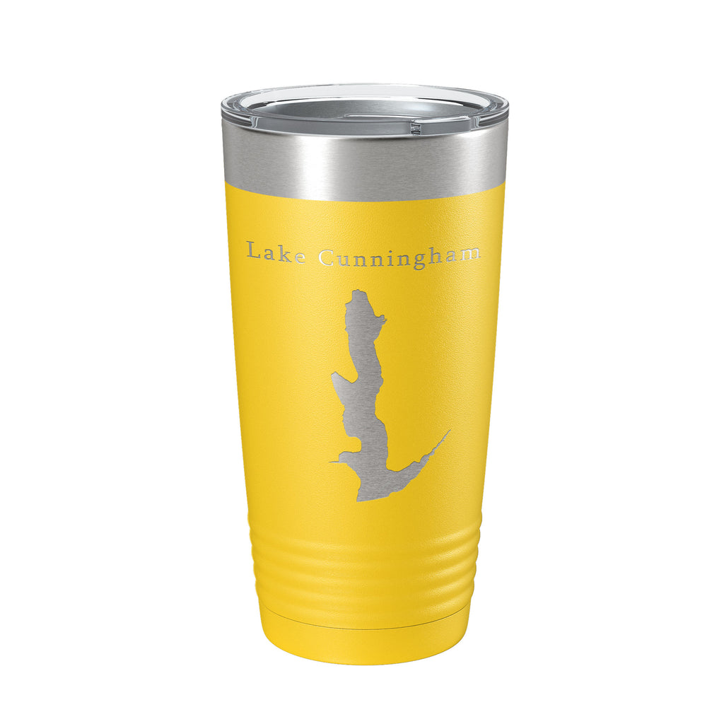 Lake Glenn Cunningham Map Tumbler Travel Mug Insulated Laser Engraved Coffee Cup Nebraska 20 oz