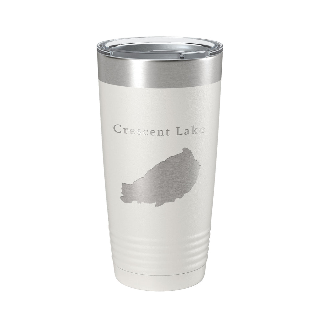 Crescent Lake Map Tumbler Travel Mug Insulated Laser Engraved Coffee Cup Oregon 20 oz