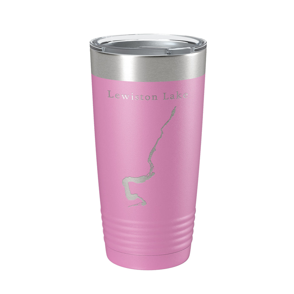 Lewiston Lake Map Tumbler Travel Mug Insulated Laser Engraved Coffee Cup California 20 oz