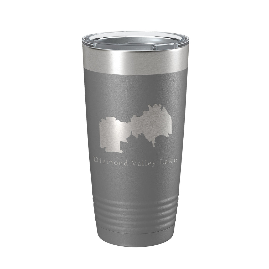 Diamond Valley Lake Map Tumbler Travel Mug Insulated Laser Engraved Coffee Cup California 20 oz