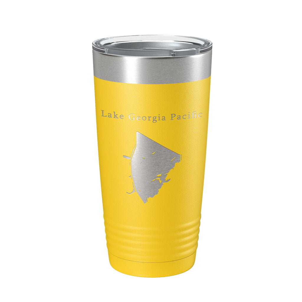 Lake Georgia Pacific Map Tumbler Travel Mug Insulated Laser Engraved Coffee Cup Arkansas 20 oz