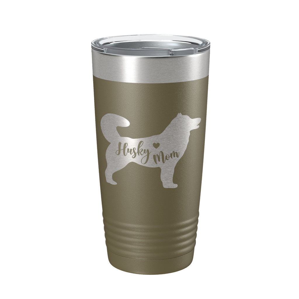 Husky Mom Tumbler Dog Travel Mug Gift Insulated Laser Engraved Coffee Cup 20 oz