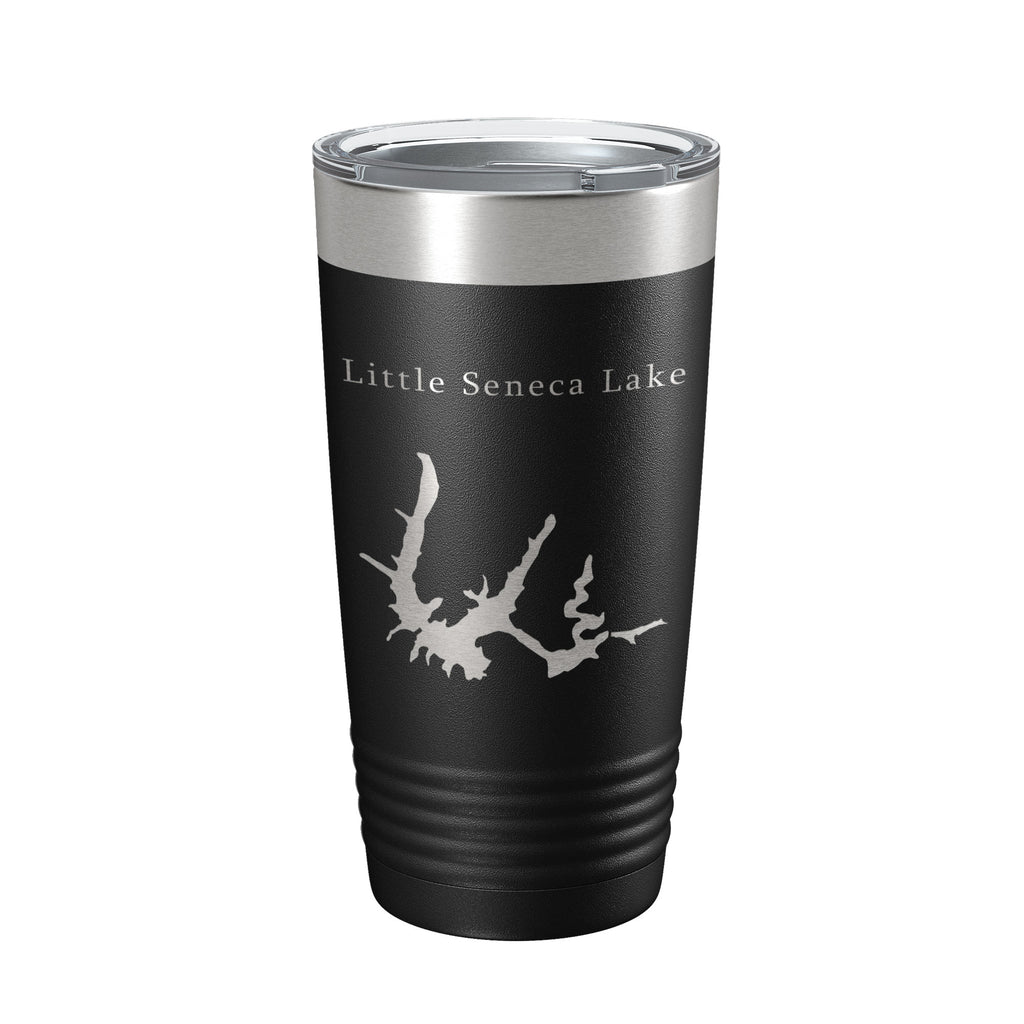 Little Seneca Lake Map Tumbler Travel Mug Insulated Laser Engraved Coffee Cup Maryland 20 oz