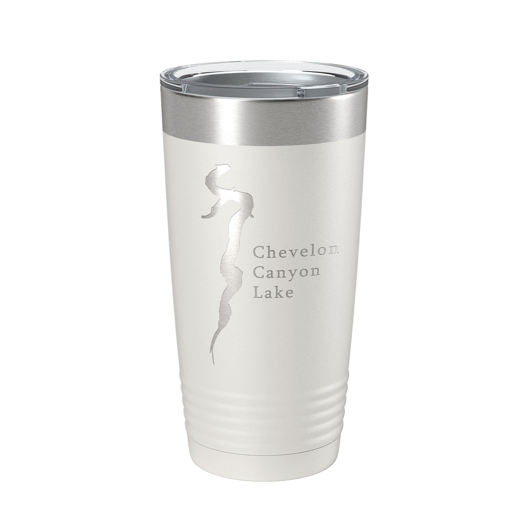 Chevelon Canyon Lake Map Tumbler Travel Mug Insulated Laser Engraved Coffee Cup Arizona 20 oz