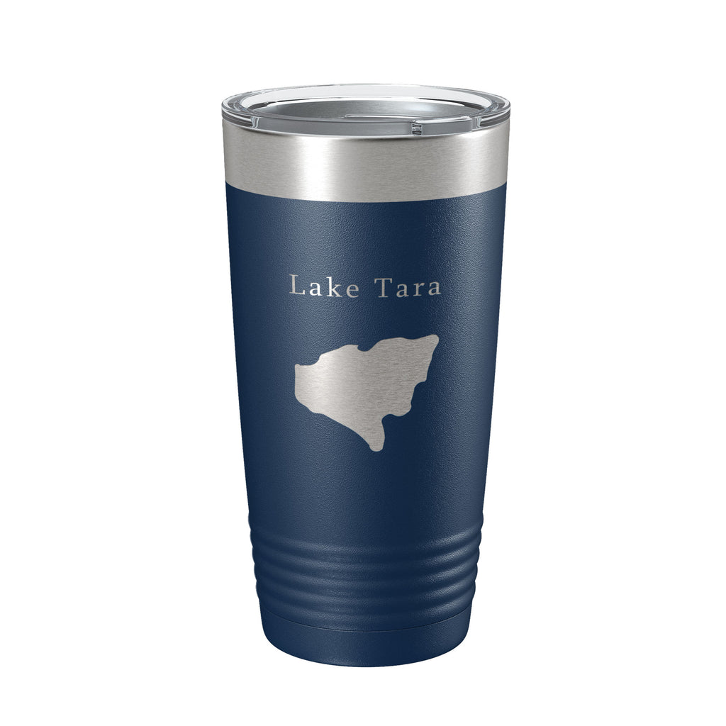 Lake Tara Map Tumbler Travel Mug Insulated Laser Engraved Coffee Cup Georgia 20 oz