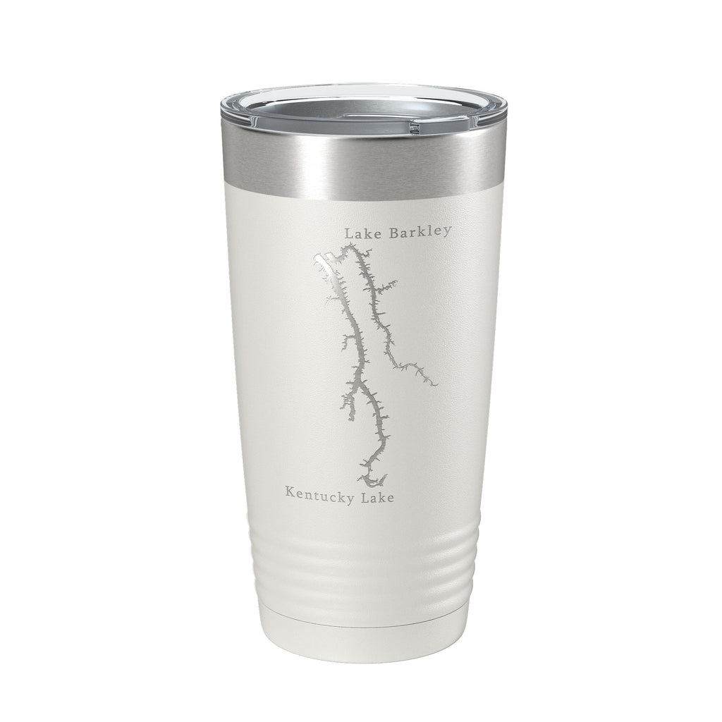 Kentucky & Barkley Lakes Map Tumbler Travel Mug Insulated Laser Engraved Coffee Cup Kentucky, Tennessee 20 oz