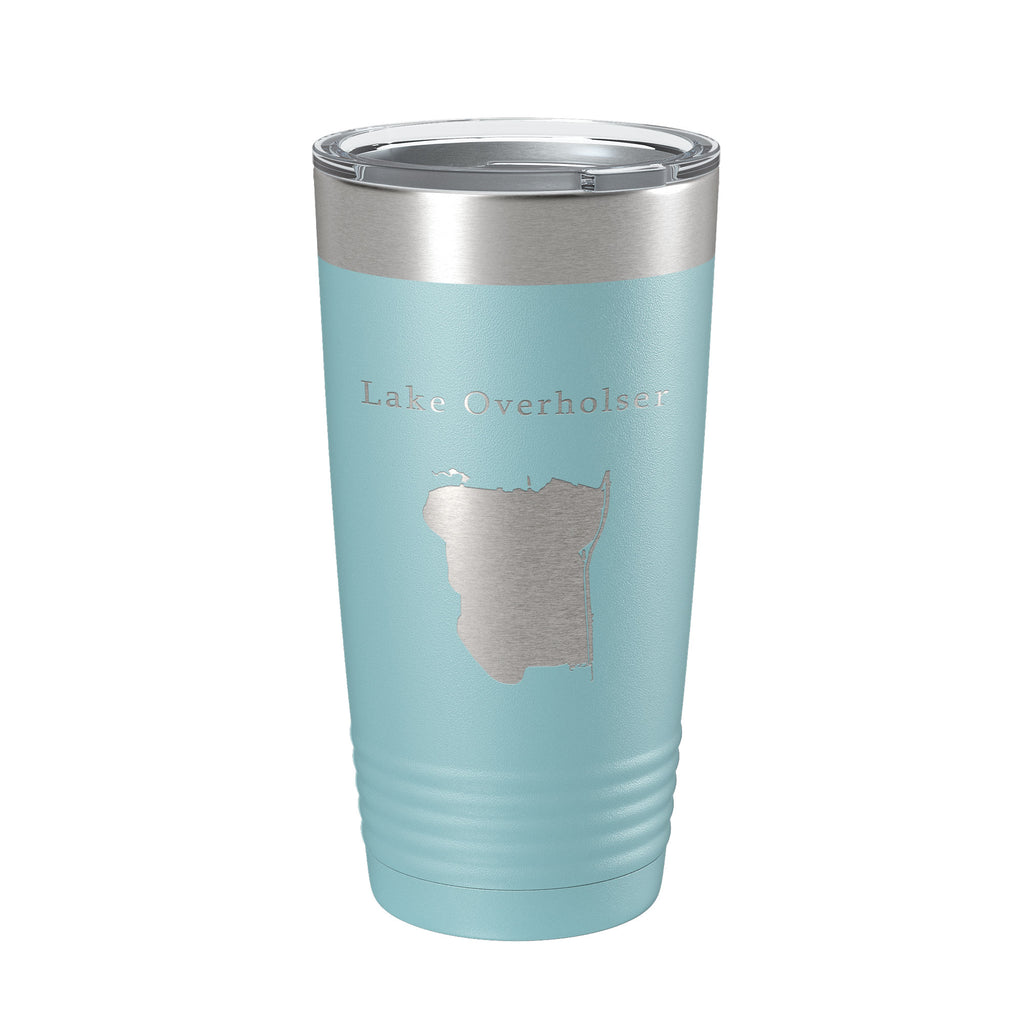 Lake Overholser Map Tumbler Travel Mug Insulated Laser Engraved Coffee Cup Oklahoma 20 oz