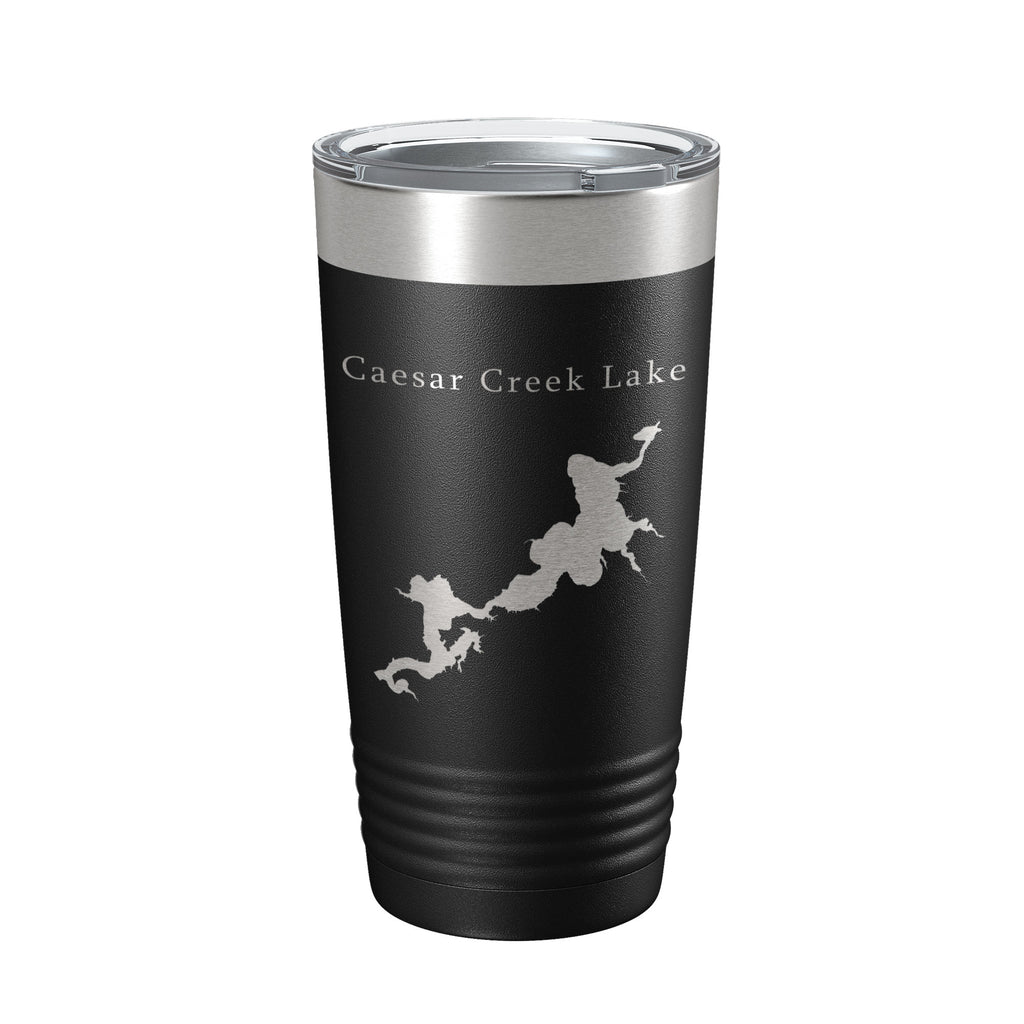 Caesar Creek Lake Map Tumbler Travel Mug Insulated Laser Engraved Coffee Cup Ohio 20 oz