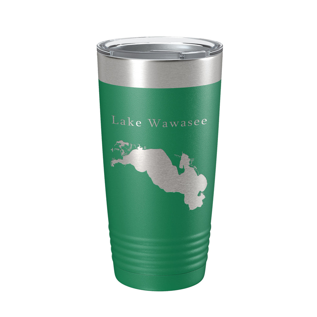 Lake Wawasee Map Tumbler Travel Mug Insulated Laser Engraved Coffee Cup Indiana 20 oz