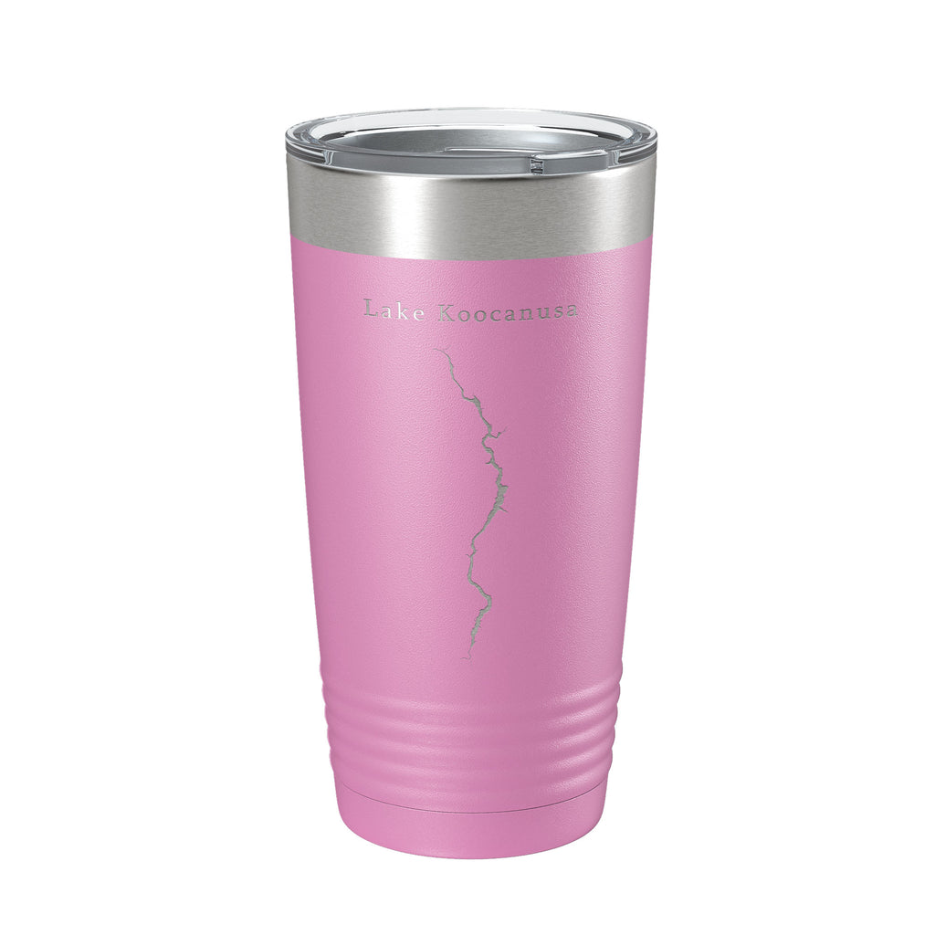 Lake Koocanusa Map Tumbler Travel Mug Insulated Laser Engraved Coffee Cup Montana British Columbia 20 oz