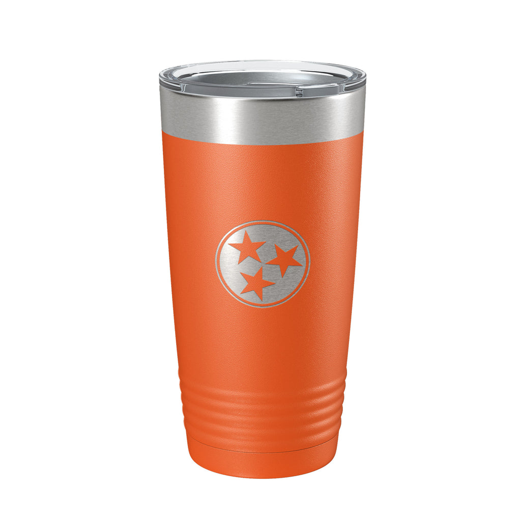 Tennessee Tristar Tumbler TN State Symbol Travel Mug Insulated Laser Engraved Coffee Cup 20 oz