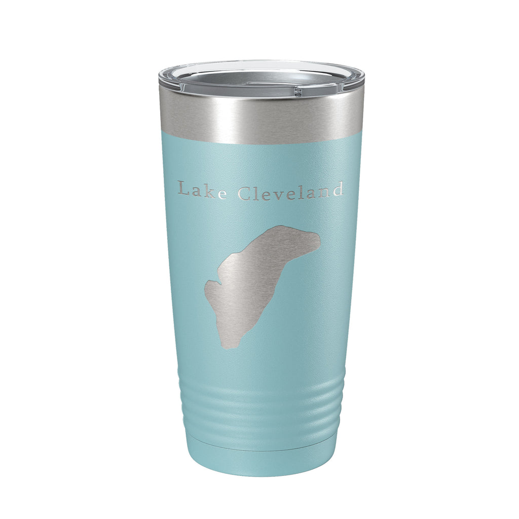 Lake Cleveland Map Tumbler Travel Mug Insulated Laser Engraved Coffee Cup Idaho 20 oz