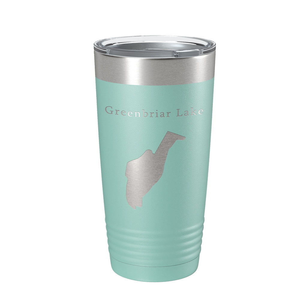 Greenbriar Lake Map Tumbler Travel Mug Insulated Laser Engraved Coffee Cup Maryland 20 oz