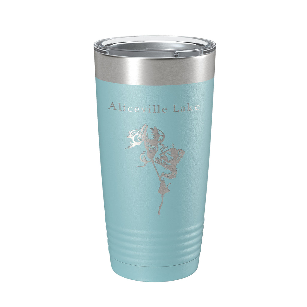 Aliceville Lake Map Tumbler Travel Mug Insulated Laser Engraved Coffee Cup Alabama Mississippi 20 oz