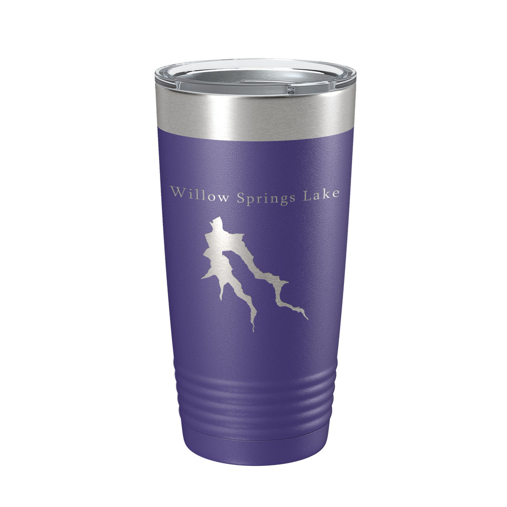 Willow Springs Lake Map Tumbler Travel Mug Insulated Laser Engraved Coffee Cup Arizona 20 oz