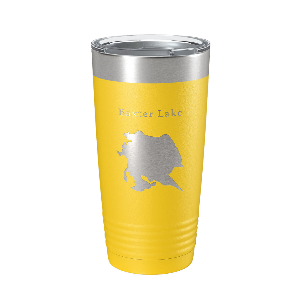 Baxter Lake Map Tumbler Travel Mug Insulated Laser Engraved Coffee Cup Rochester New Hampshire 20 oz