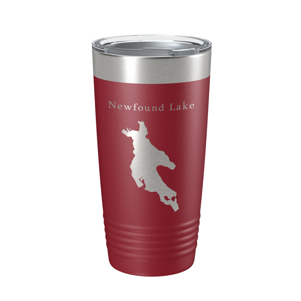 Newfound Lake Map Tumbler Travel Mug Insulated Laser Engraved Coffee Cup New Hampshire 20 oz