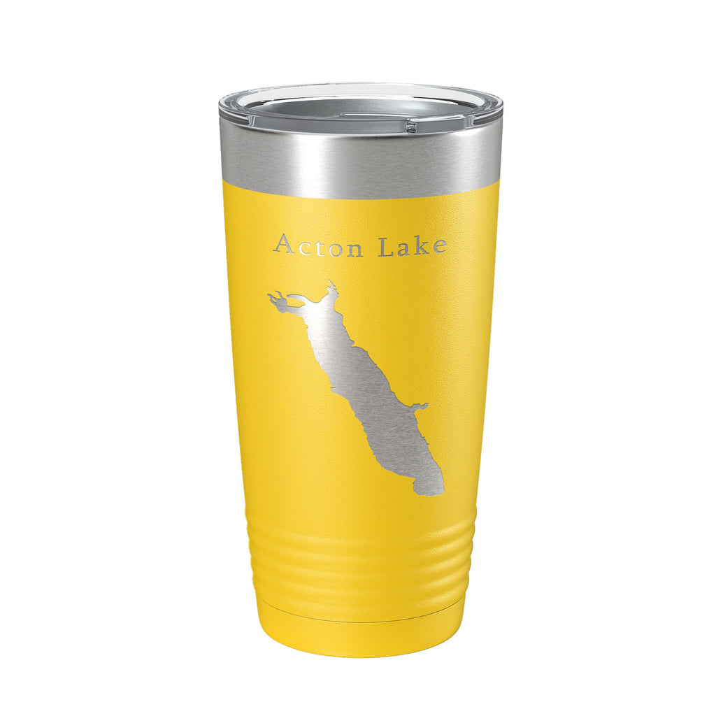 Acton Lake Hueston Woods Map Tumbler Travel Mug Insulated Laser Engraved Coffee Cup Ohio 20 oz