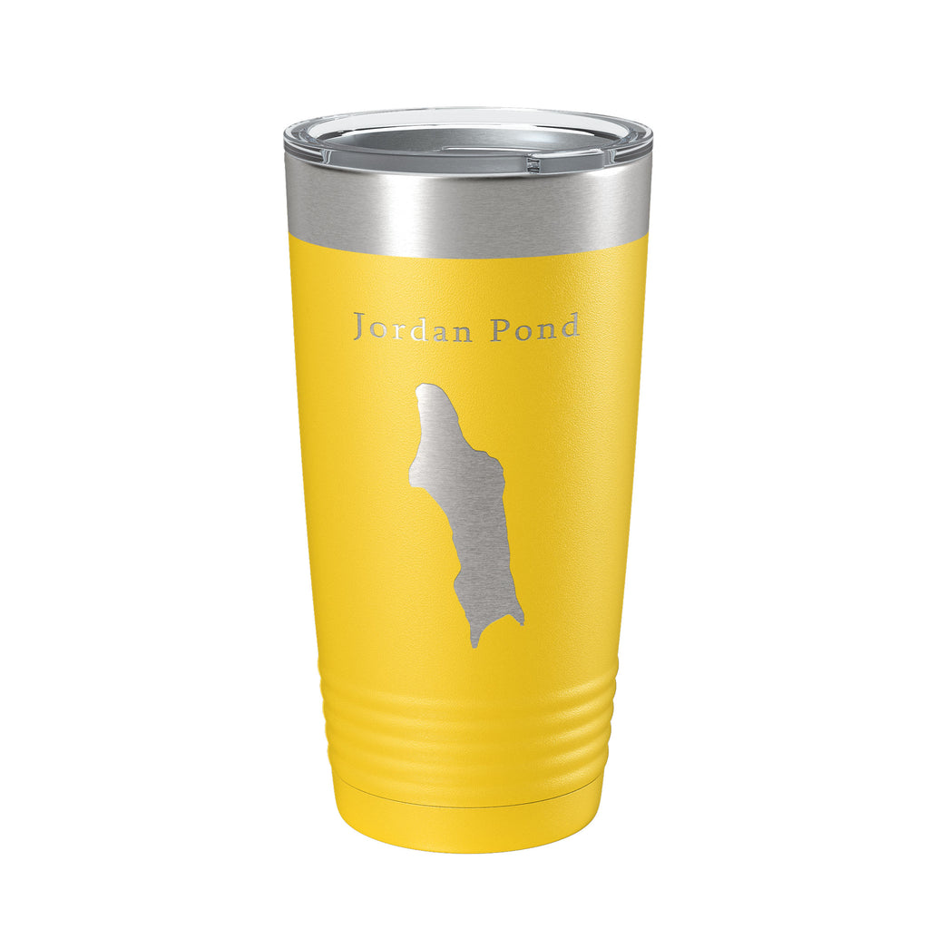 Jordan Pond Tumbler Lake Map Travel Mug Insulated Laser Engraved Coffee Cup Acadia Maine 20 oz