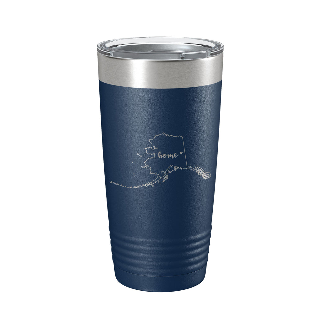 Alaska Tumbler Home State Travel Mug Insulated Laser Engraved Map Coffee Cup 20 oz