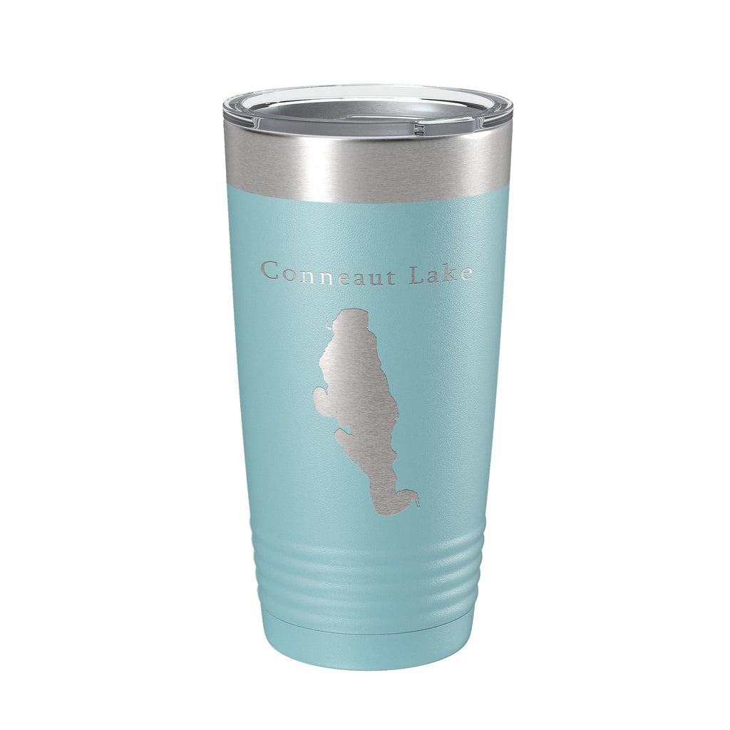 Conneaut Lake Map Tumbler Travel Mug Insulated Laser Engraved Coffee Cup Pennsylvania 20 oz