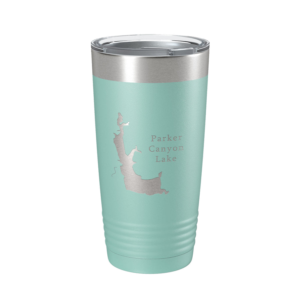 Parker Canyon Lake Map Tumbler Travel Mug Insulated Laser Engraved Coffee Cup Arizona 20 oz