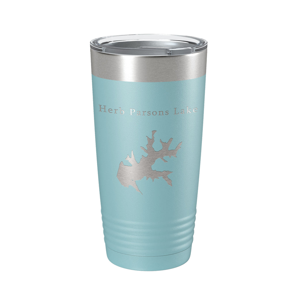 Herb Parsons Lake Map Tumbler Travel Mug Insulated Laser Engraved Coffee Cup Tennessee 20 oz