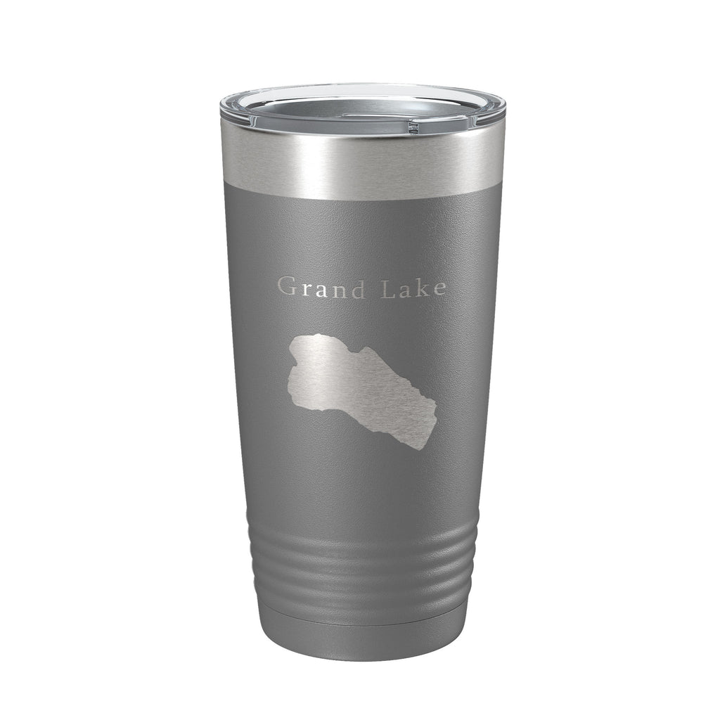 Grand Lake Map Tumbler Travel Mug Insulated Laser Engraved Coffee Cup Colorado 20 oz