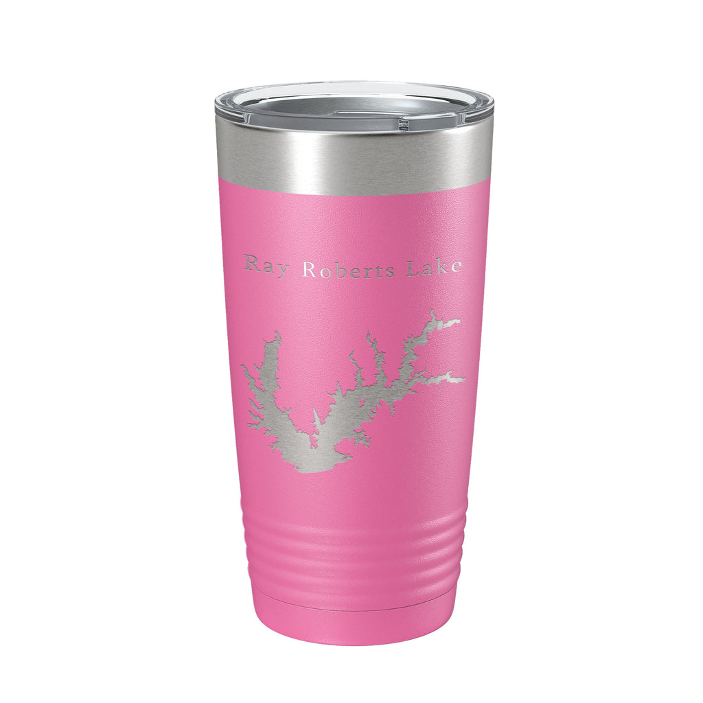 Ray Roberts Lake Map Tumbler Travel Mug Insulated Laser Engraved Coffee Cup Texas 20 oz