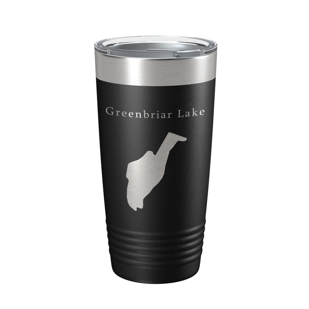 Greenbriar Lake Map Tumbler Travel Mug Insulated Laser Engraved Coffee Cup Maryland 20 oz