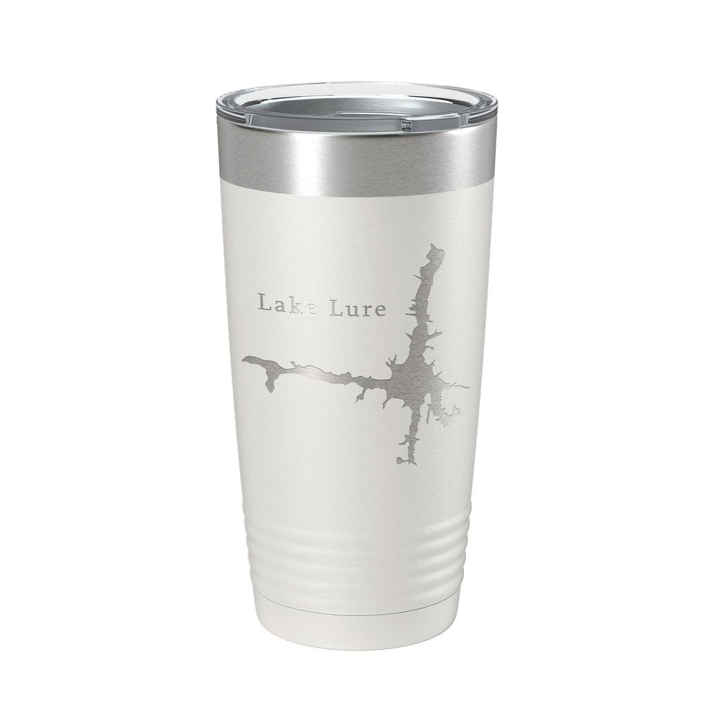 Lake Lure Map Tumbler Travel Mug Insulated Laser Engraved Coffee Cup North Carolina 20 oz