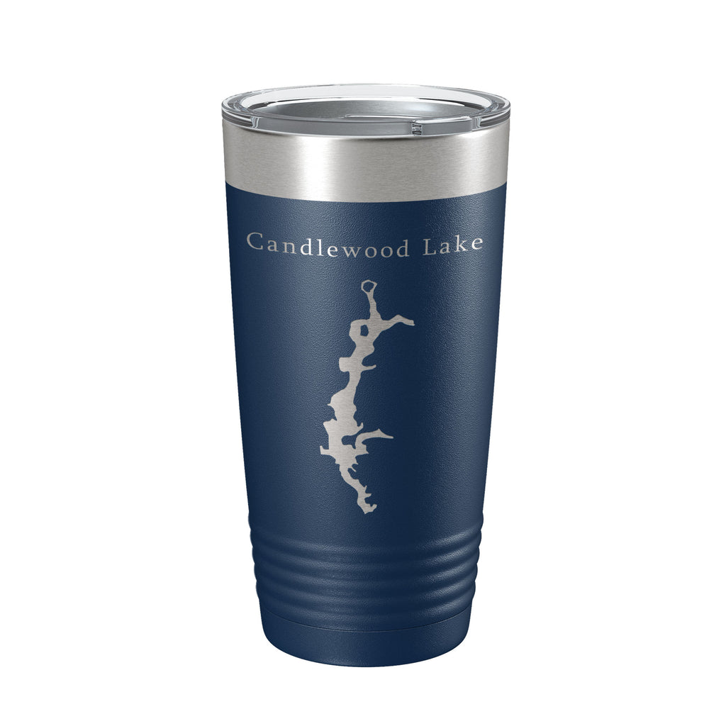 Candlewood Lake Map Tumbler Travel Mug Insulated Laser Engraved Coffee Cup Ohio 20 oz