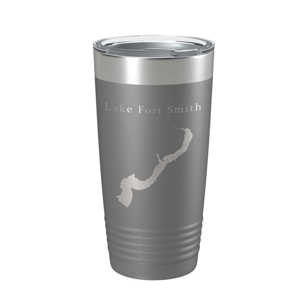 Lake Fort Smith Map Tumbler Travel Mug Insulated Laser Engraved Coffee Cup Arkansas 20 oz