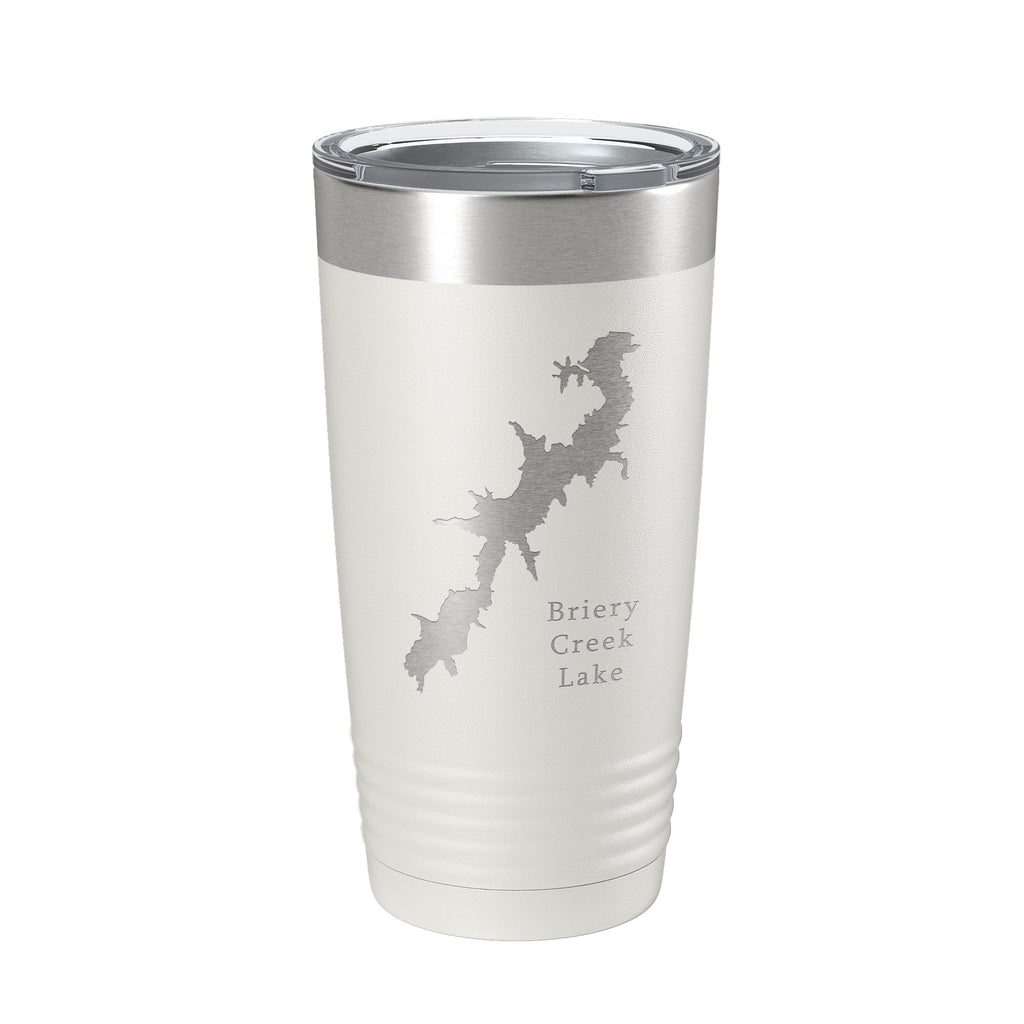 Briery Creek Lake Map Tumbler Travel Mug Insulated Laser Engraved Coffee Cup Virginia 20 oz