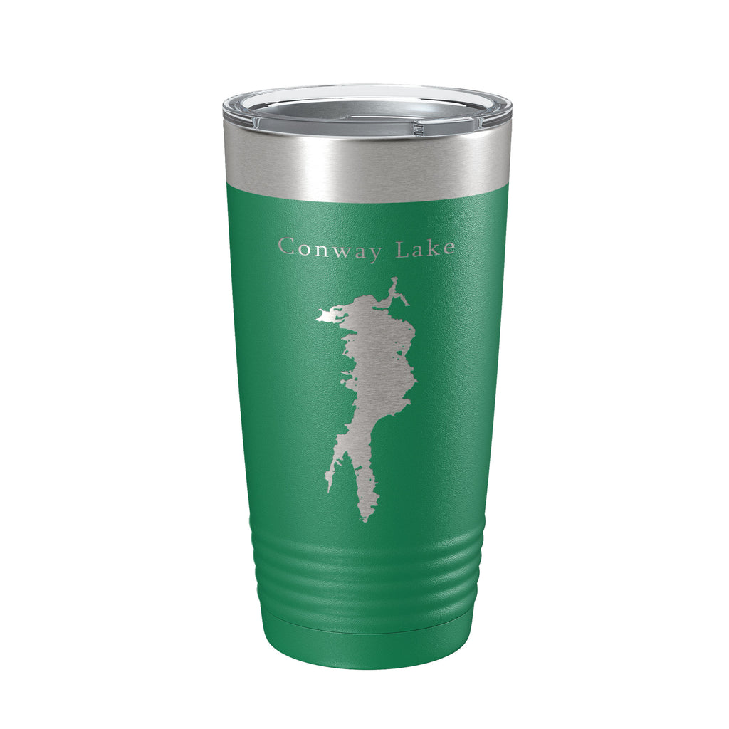 Conway Lake Map Tumbler Travel Mug Insulated Laser Engraved Coffee Cup New Hampshire 20 oz