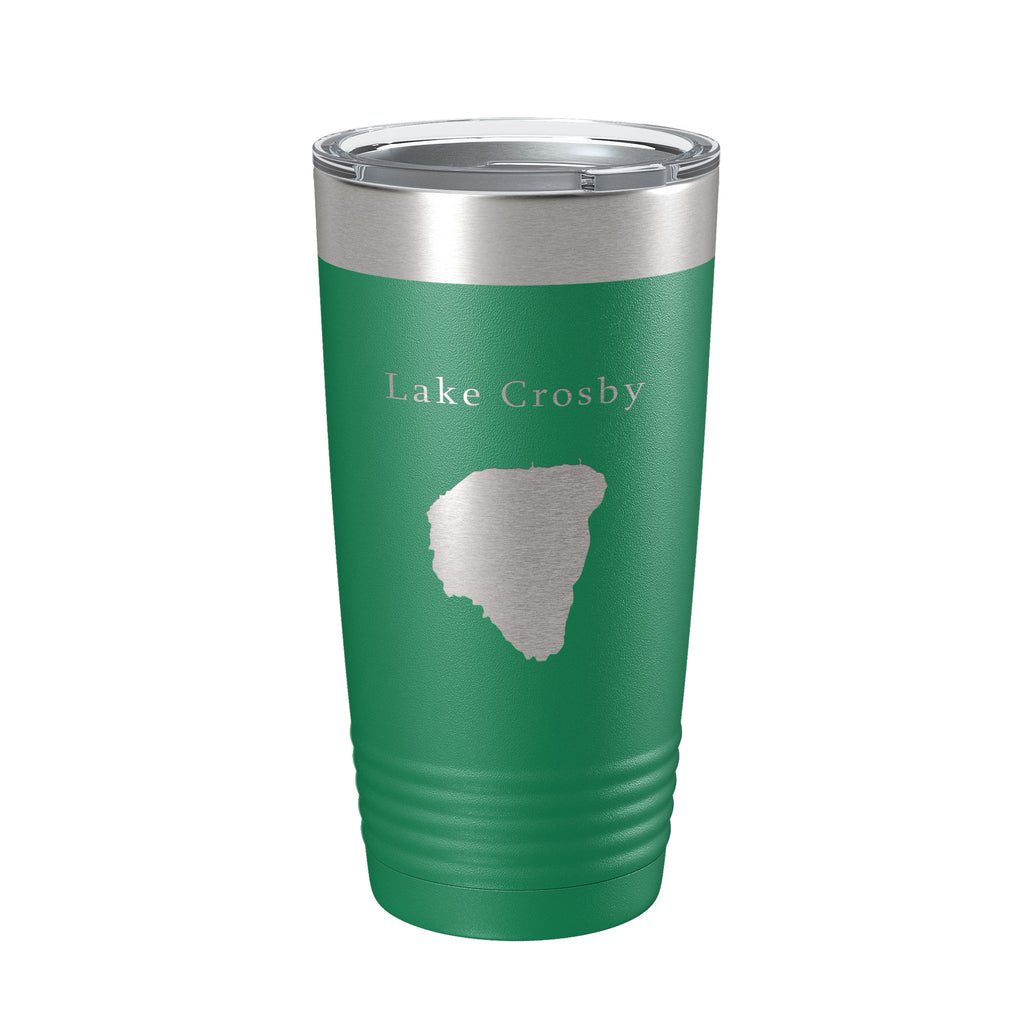 Lake Crosby Map Tumbler Travel Mug Insulated Laser Engraved Coffee Cup Florida 20 oz