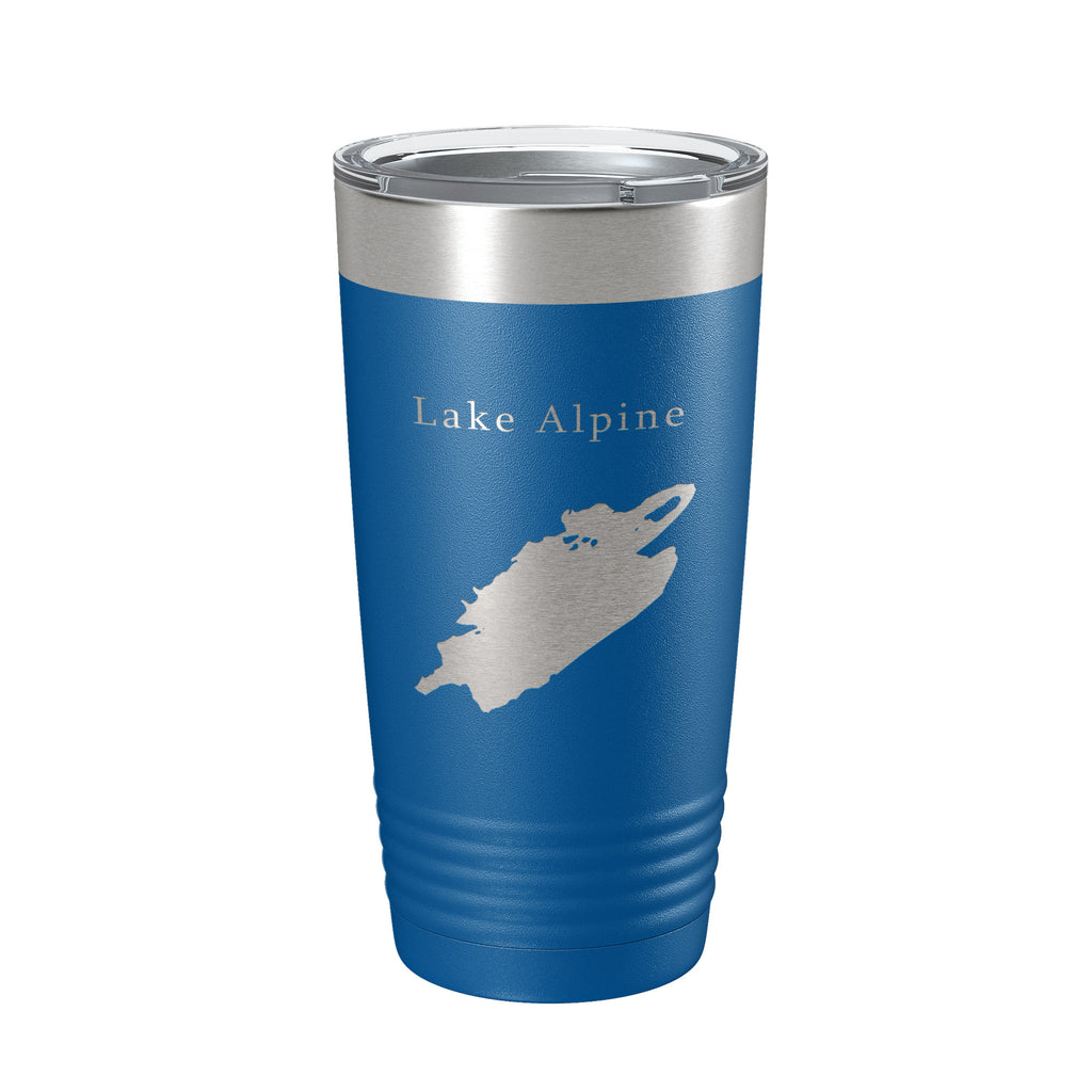 Lake Alpine Map Tumbler Travel Mug Insulated Laser Engraved Coffee Cup California 20 oz