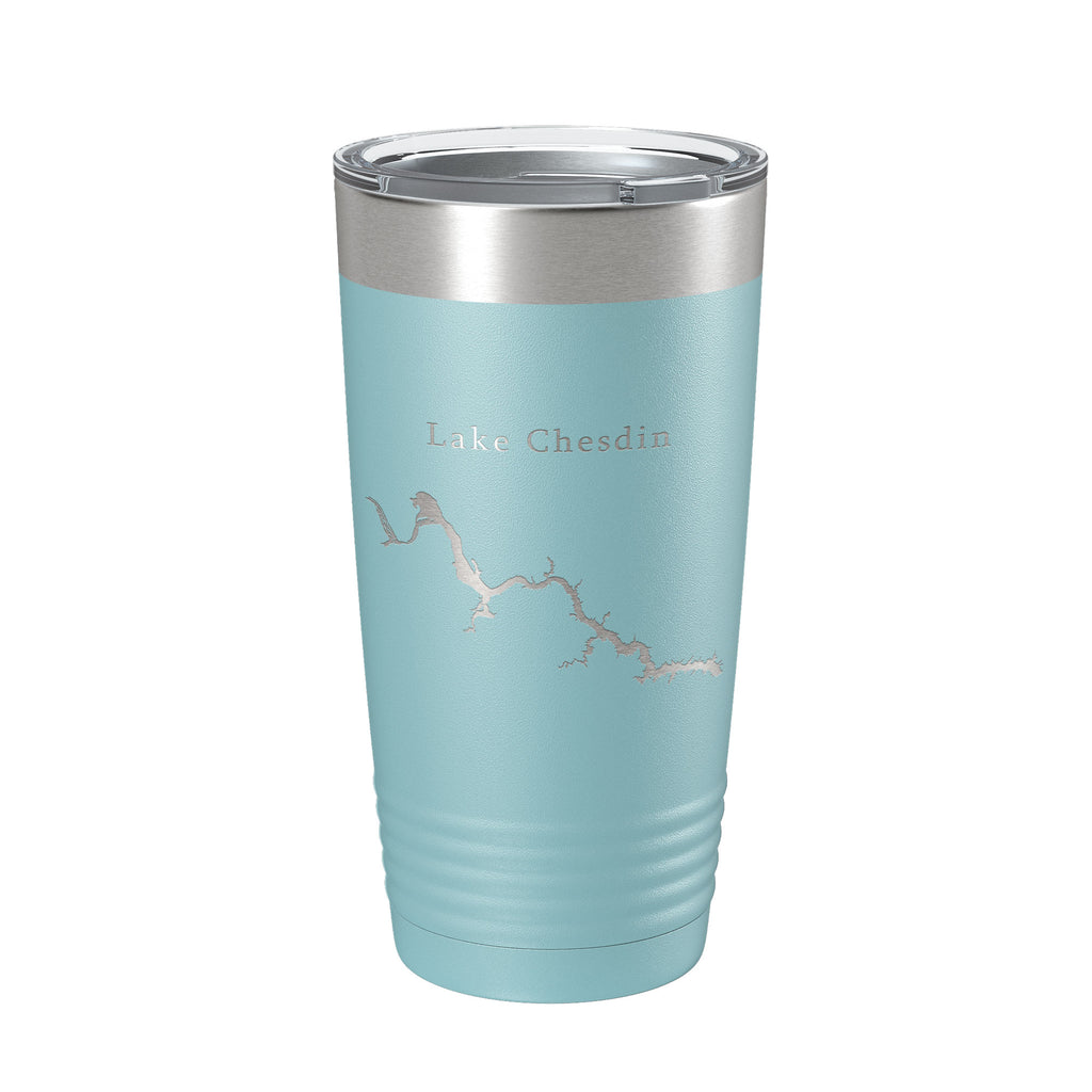 Lake Chesdin Map Tumbler Travel Mug Insulated Laser Engraved Coffee Cup Virginia 20 oz