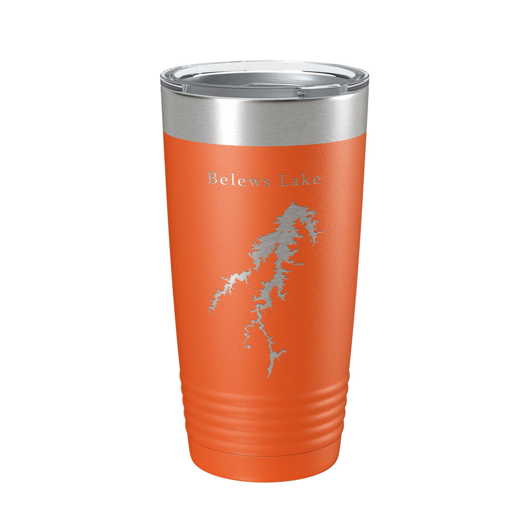 Belews Lake Map Tumbler Travel Mug Insulated Laser Engraved Coffee Cup North Carolina 20 oz