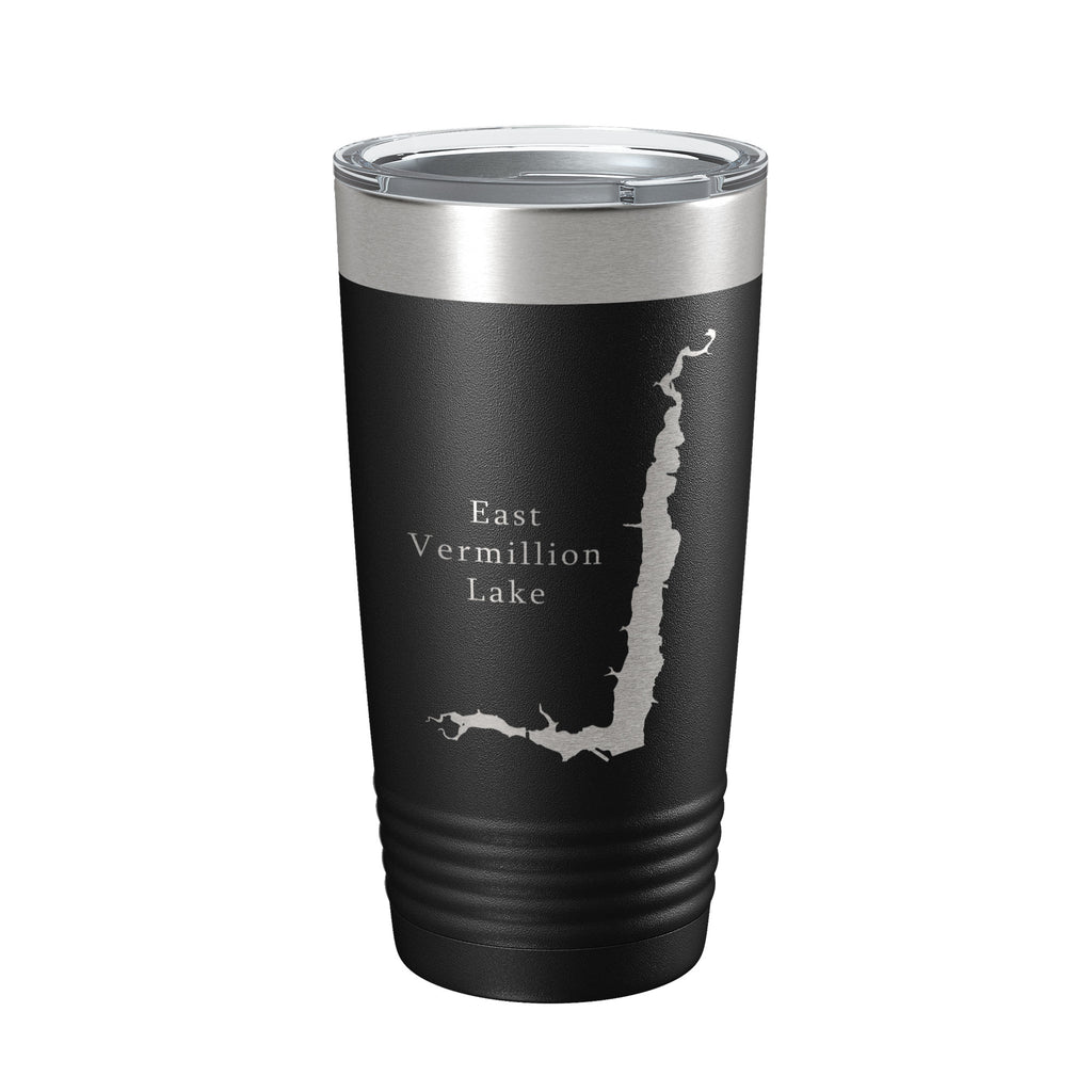 East Vermillion Lake Map Tumbler Travel Mug Insulated Laser Engraved Coffee Cup South Dakota 20 oz