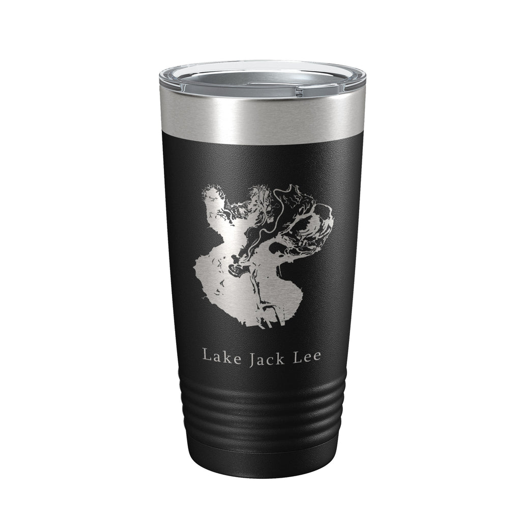 Lake Jack Lee Map Tumbler Travel Mug Insulated Laser Engraved Coffee Cup Felsenthal Arkansas Louisiana 20 oz