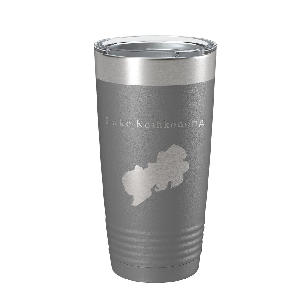 Lake Koshkonong Map Tumbler Travel Mug Insulated Laser Engraved Coffee Cup Wisconsin 20 oz