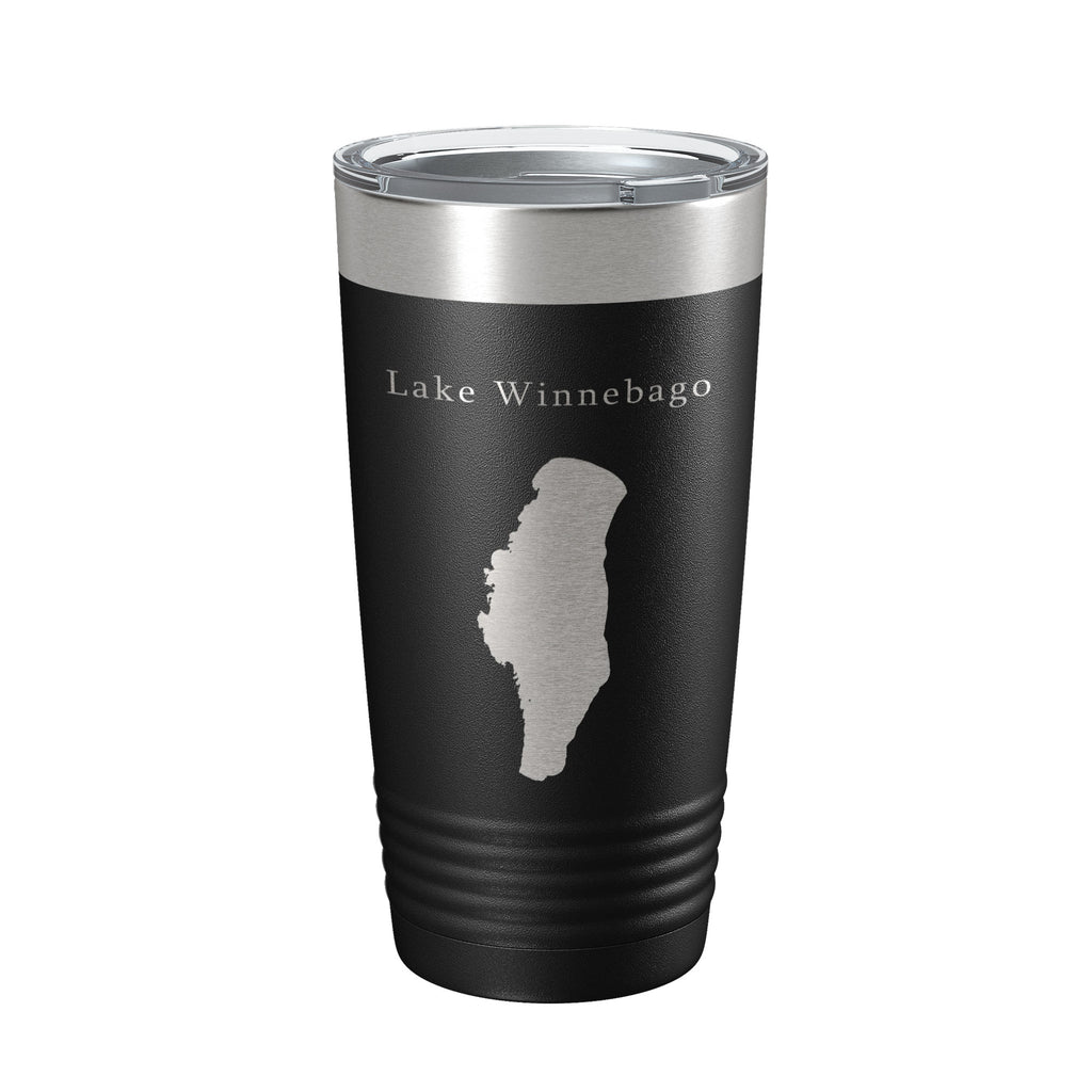 Lake Winnebago Map Tumbler Travel Mug Insulated Laser Engraved Coffee Cup Wisconsin 20 oz