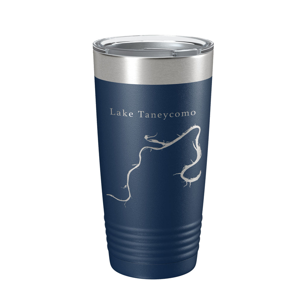 Lake Taneycomo Map Tumbler Travel Mug Insulated Laser Engraved Coffee Cup Branson Missouri 20 oz